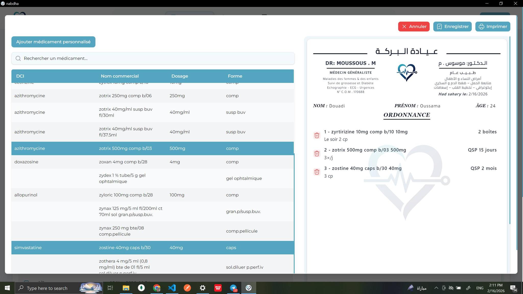 💙 Nabdhah – Logiciel de Gestion de Cabinet Médical